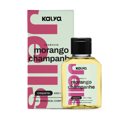 JELLS COQUETEL MORANGO COM CHAMPAGNE - SENSAÇÃO DE CALOR SUAVE BEIJÁVEL - PARA BRINCADEIRAS ORAIS