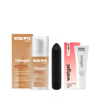 KIT VIBRA & PULSA PRA ELA DOCE DE LEITE 